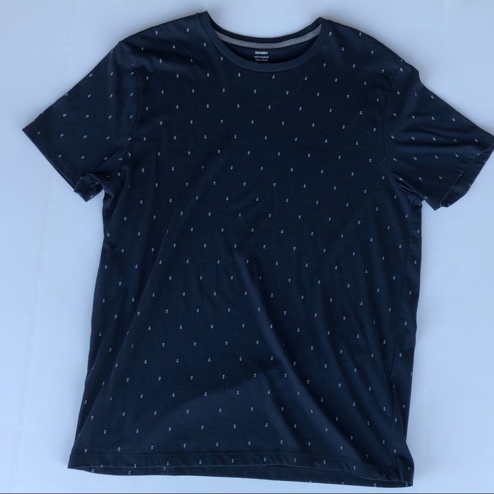 Navy blue tiny anchor shirt Large
